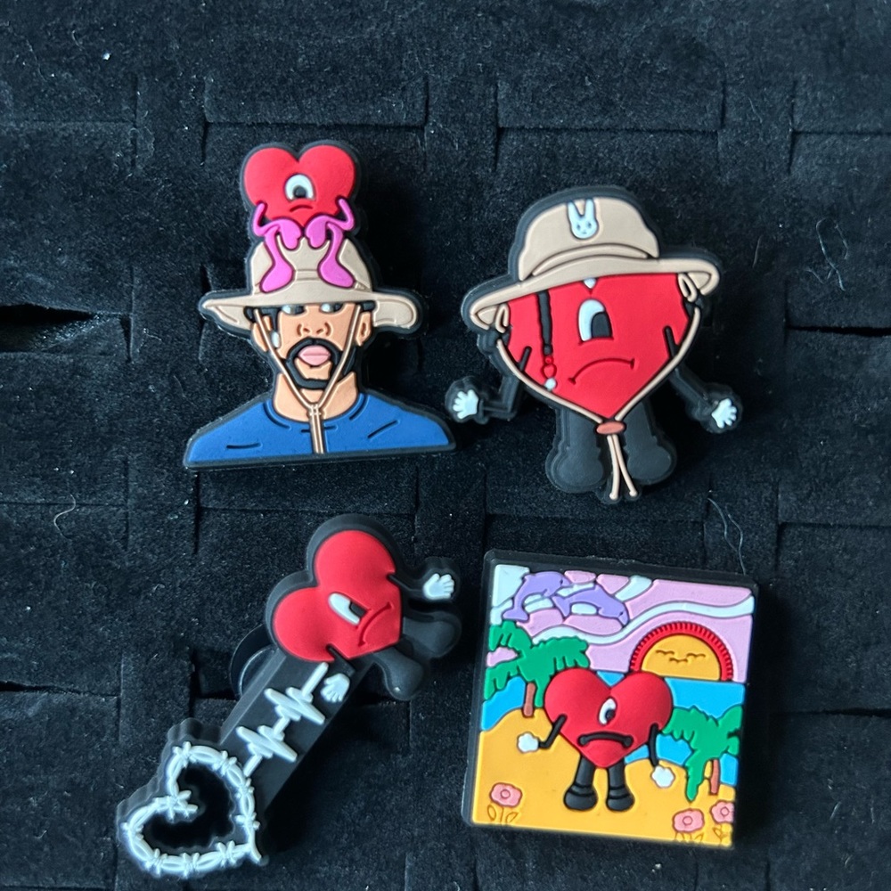 Bad Bunny Croc Charms Jiblitz set of 4